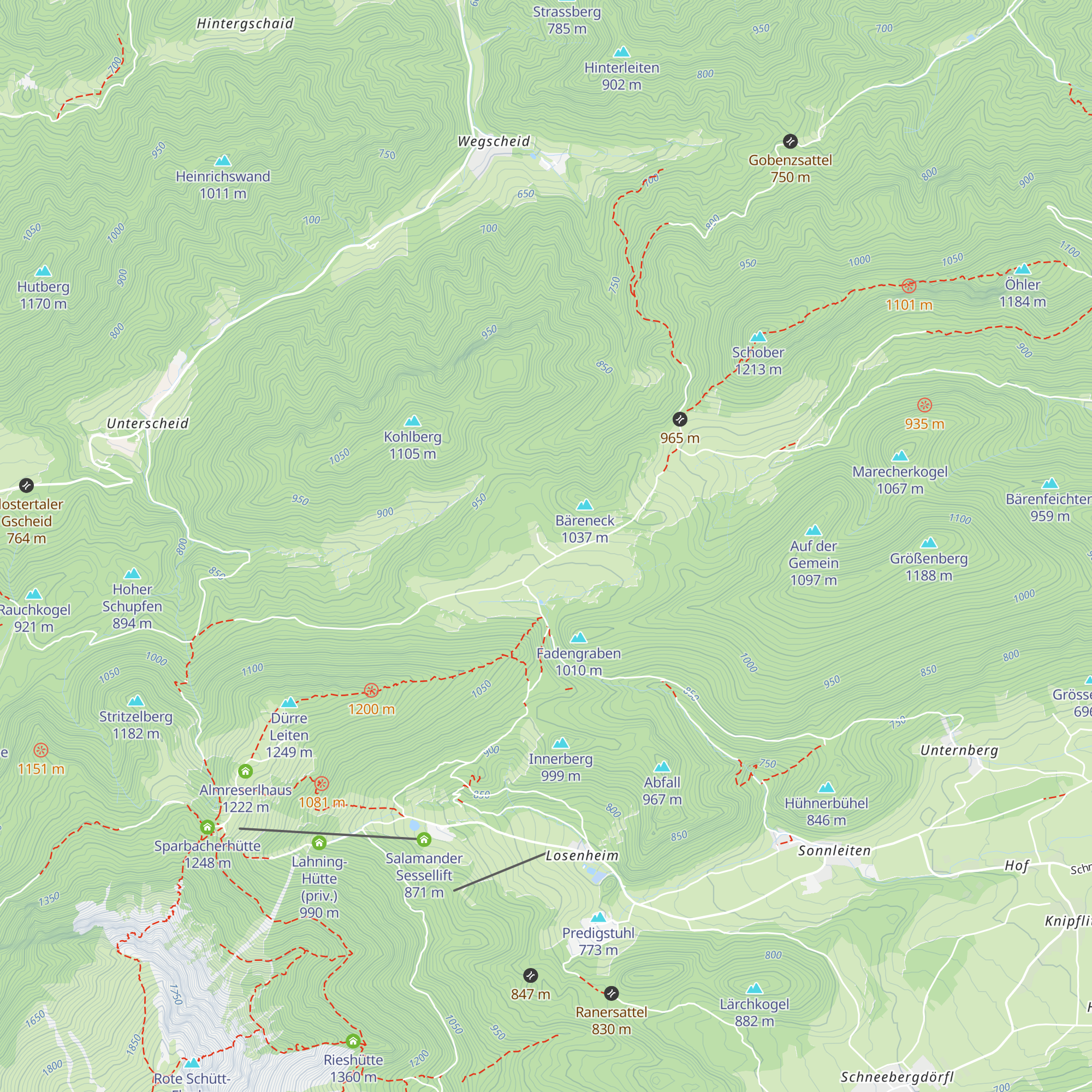 Mamauwiesen-Alm map