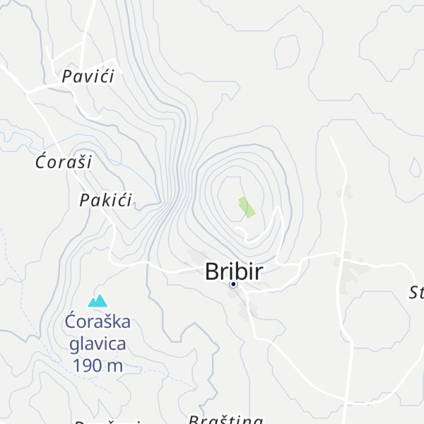 Map of Bribirska glavica