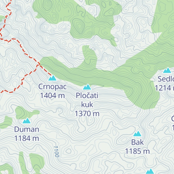 Map of Pločati kuk
