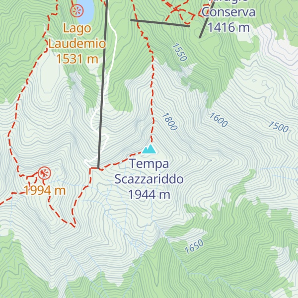 Map of Tempa Scazzariddo