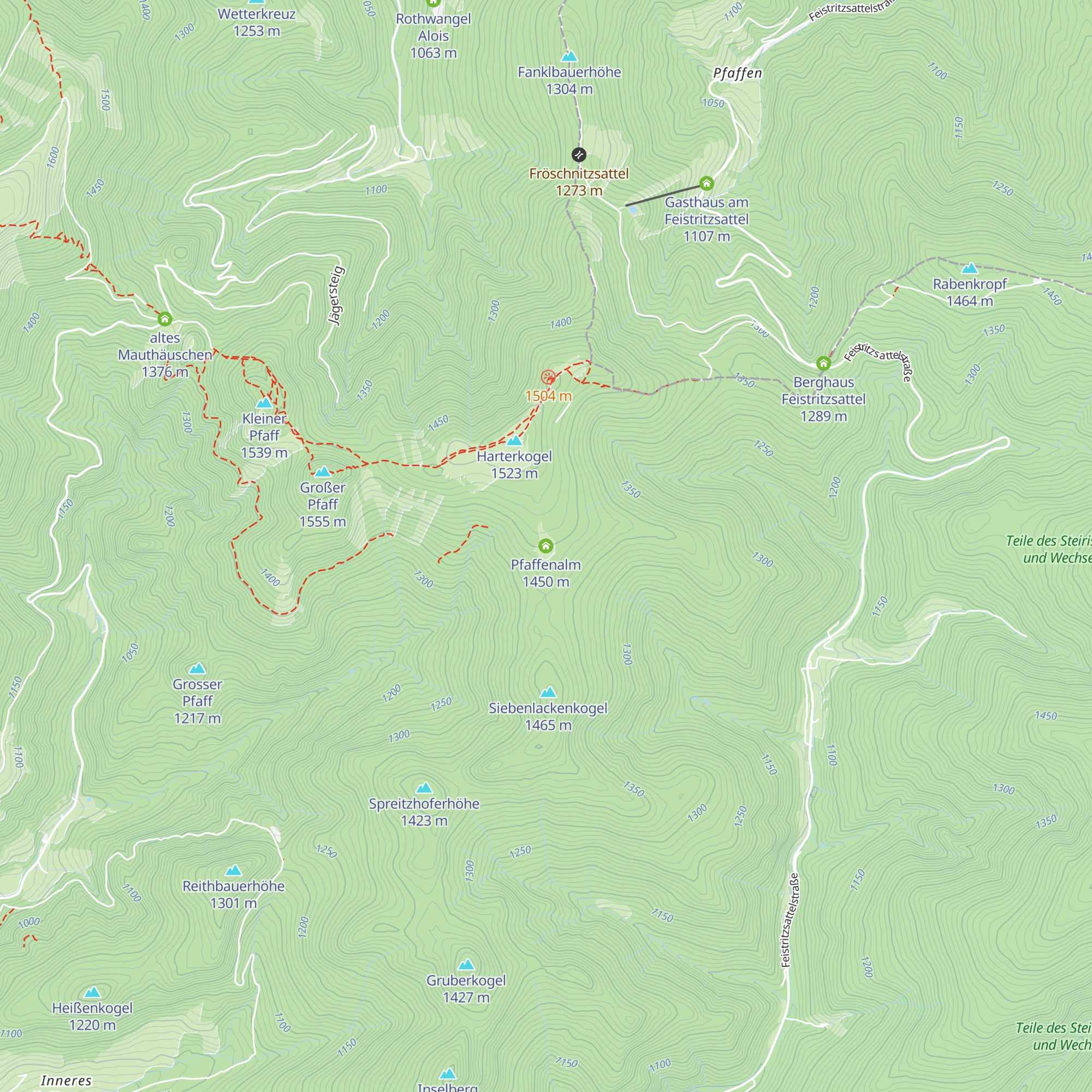 Pfaffenalm map