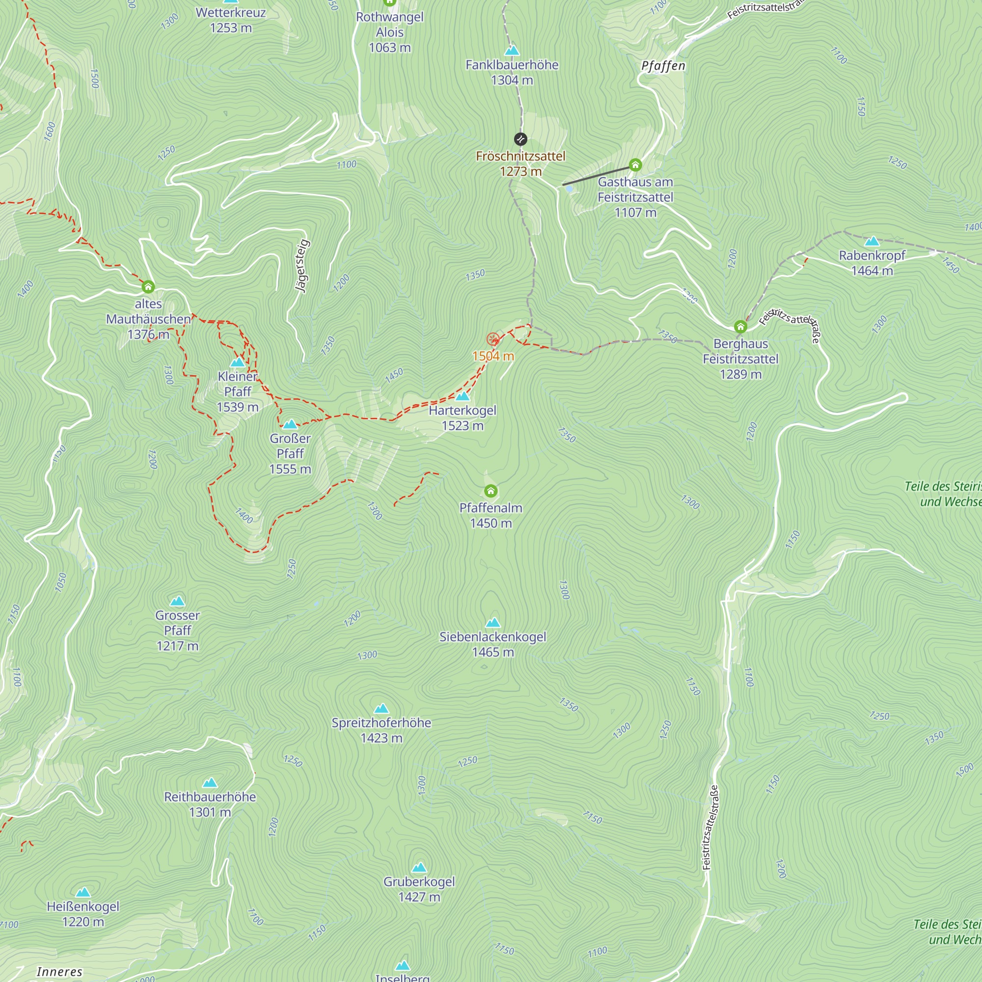 Pfaffenalm map