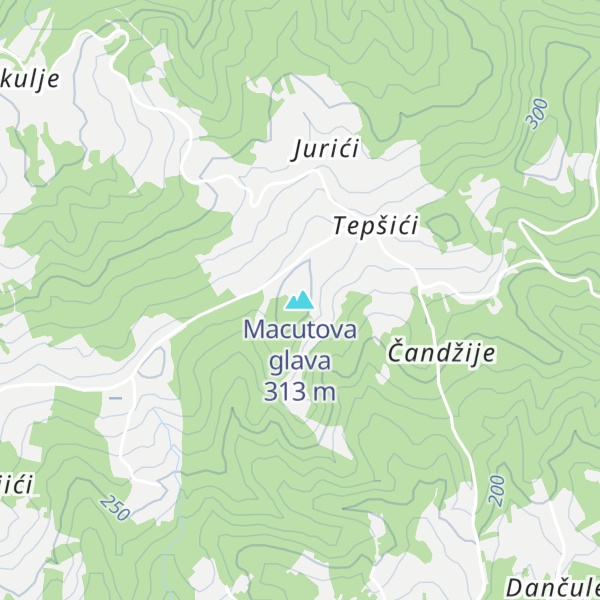 Map of Macutova glava