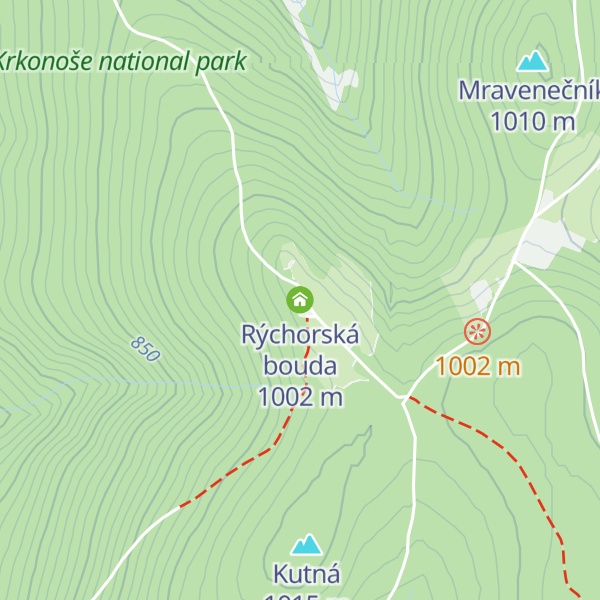 Map of Rýchorská bouda