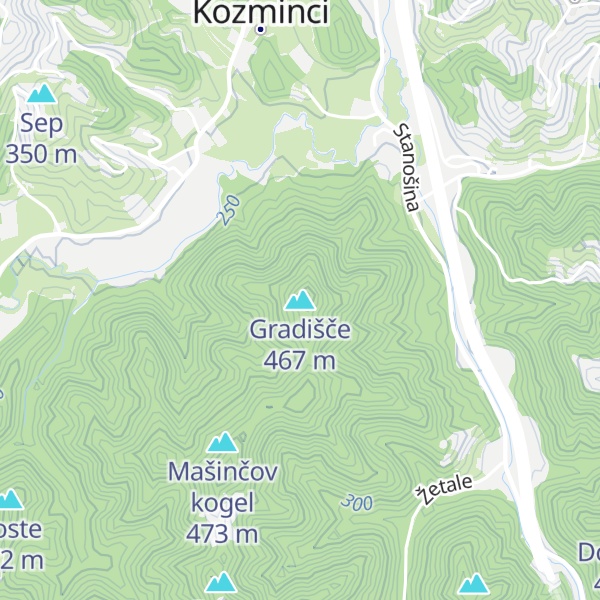 Map of Gradišče