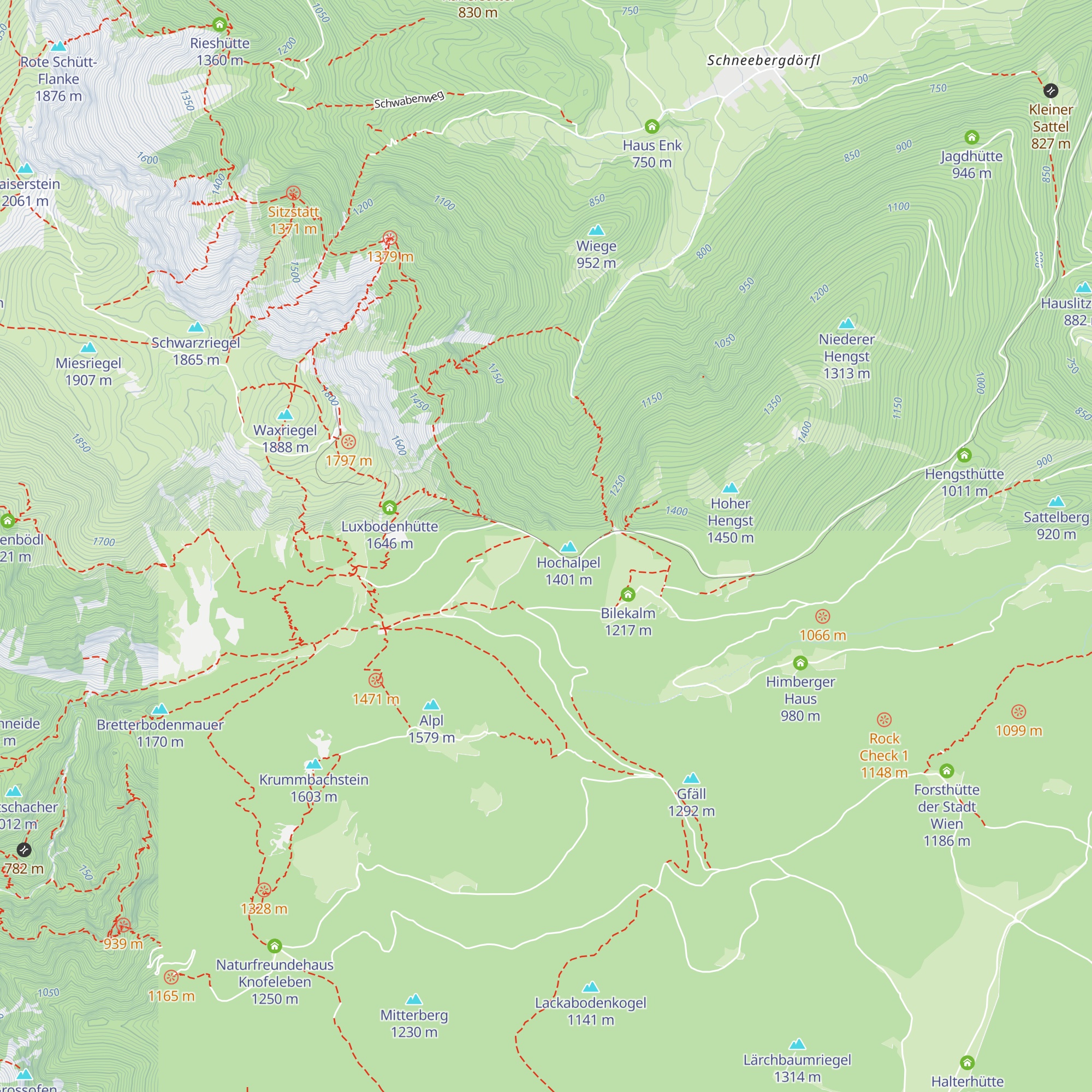 Schutzhütte Baumgartner map