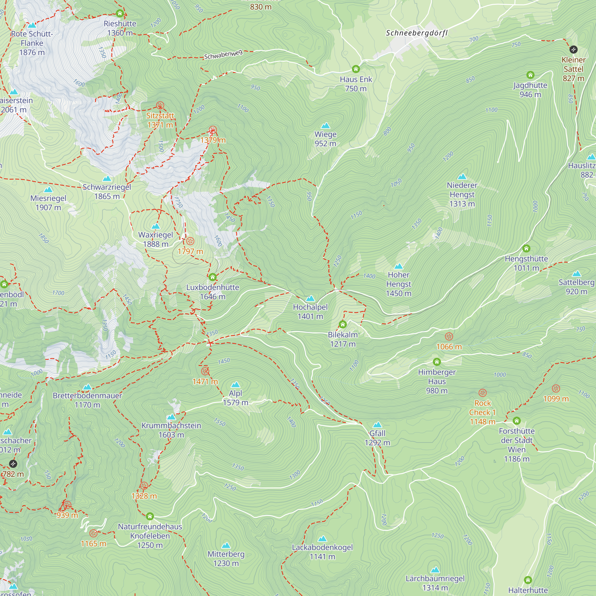 Schutzhütte Baumgartner map