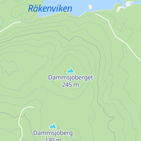 Map of Dammsjöberget