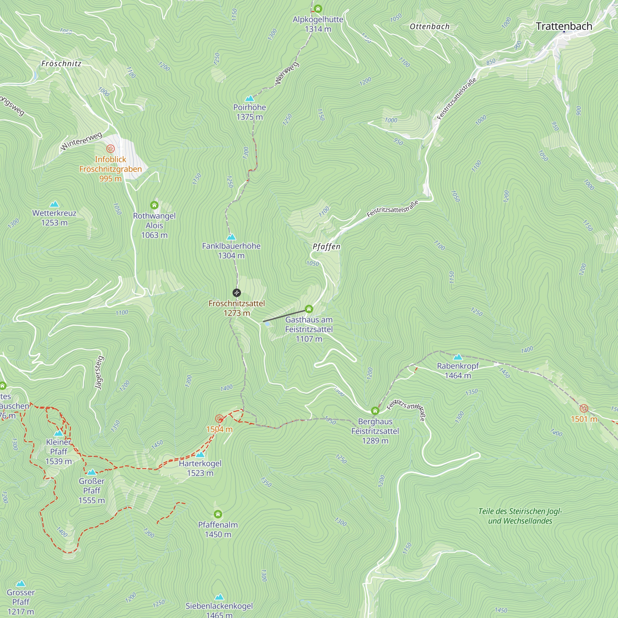 Gasthaus am Feistritzsattel map