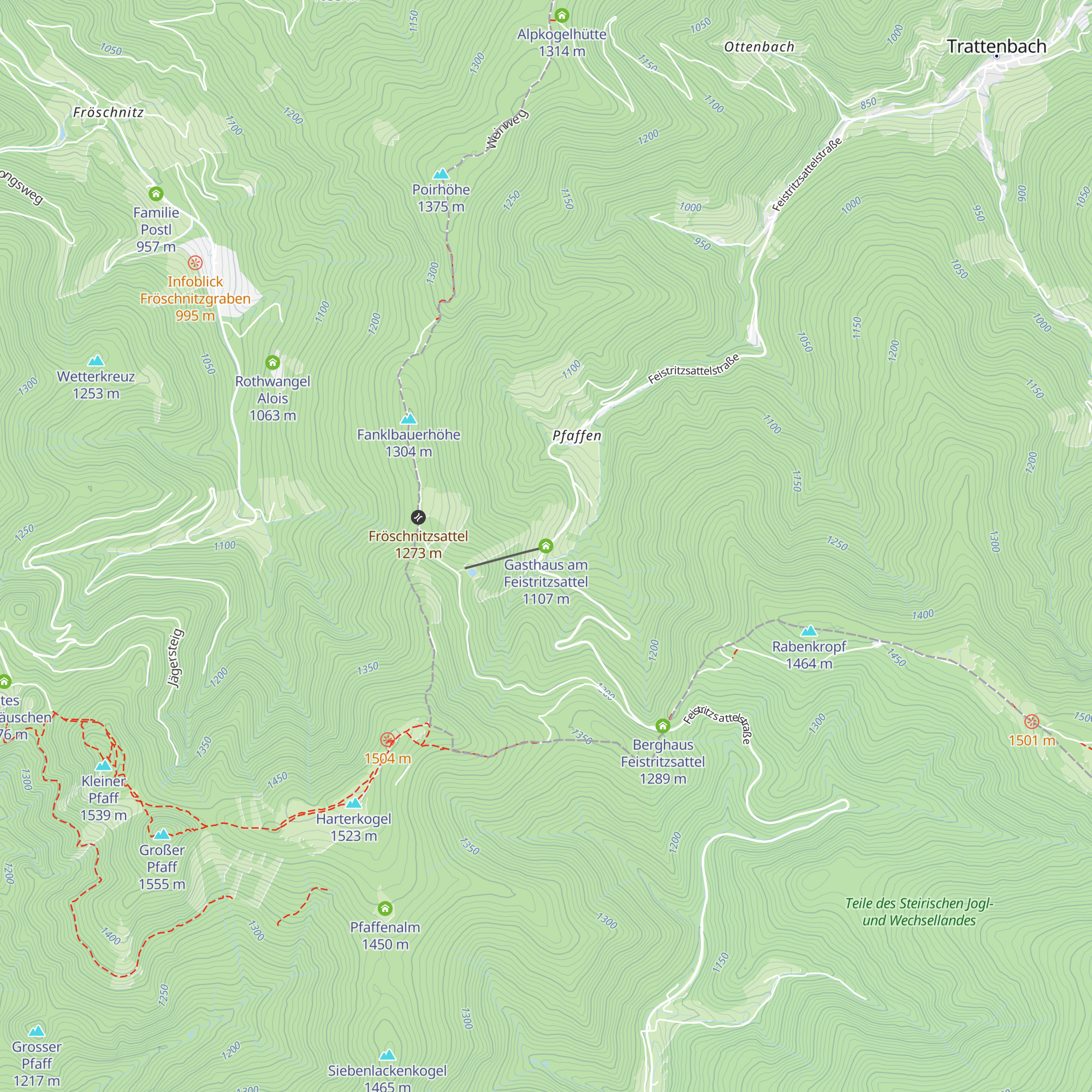 Gasthaus am Feistritzsattel map
