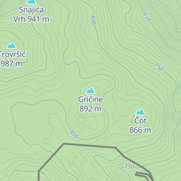 Map of Gričine