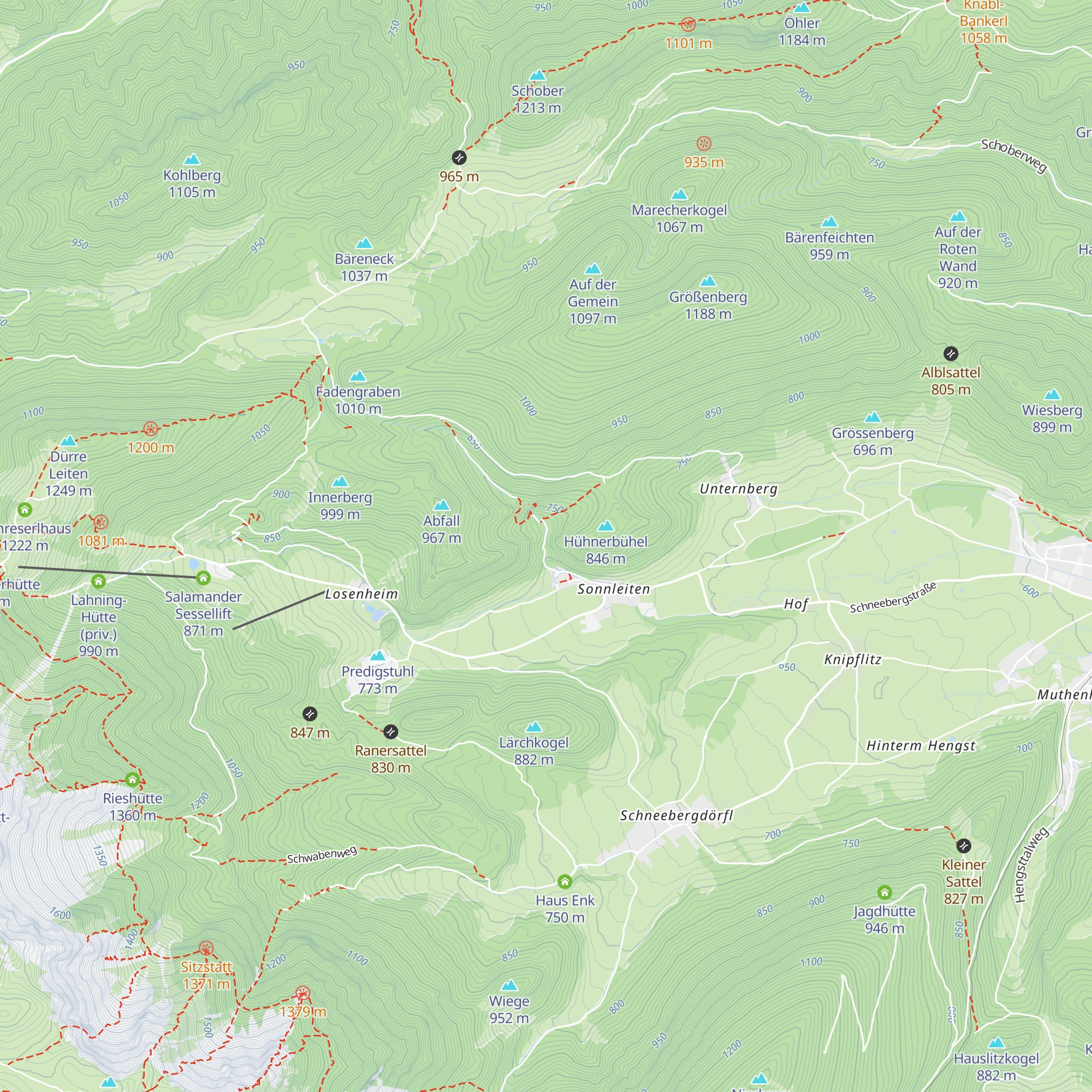 Sebastianhütte map