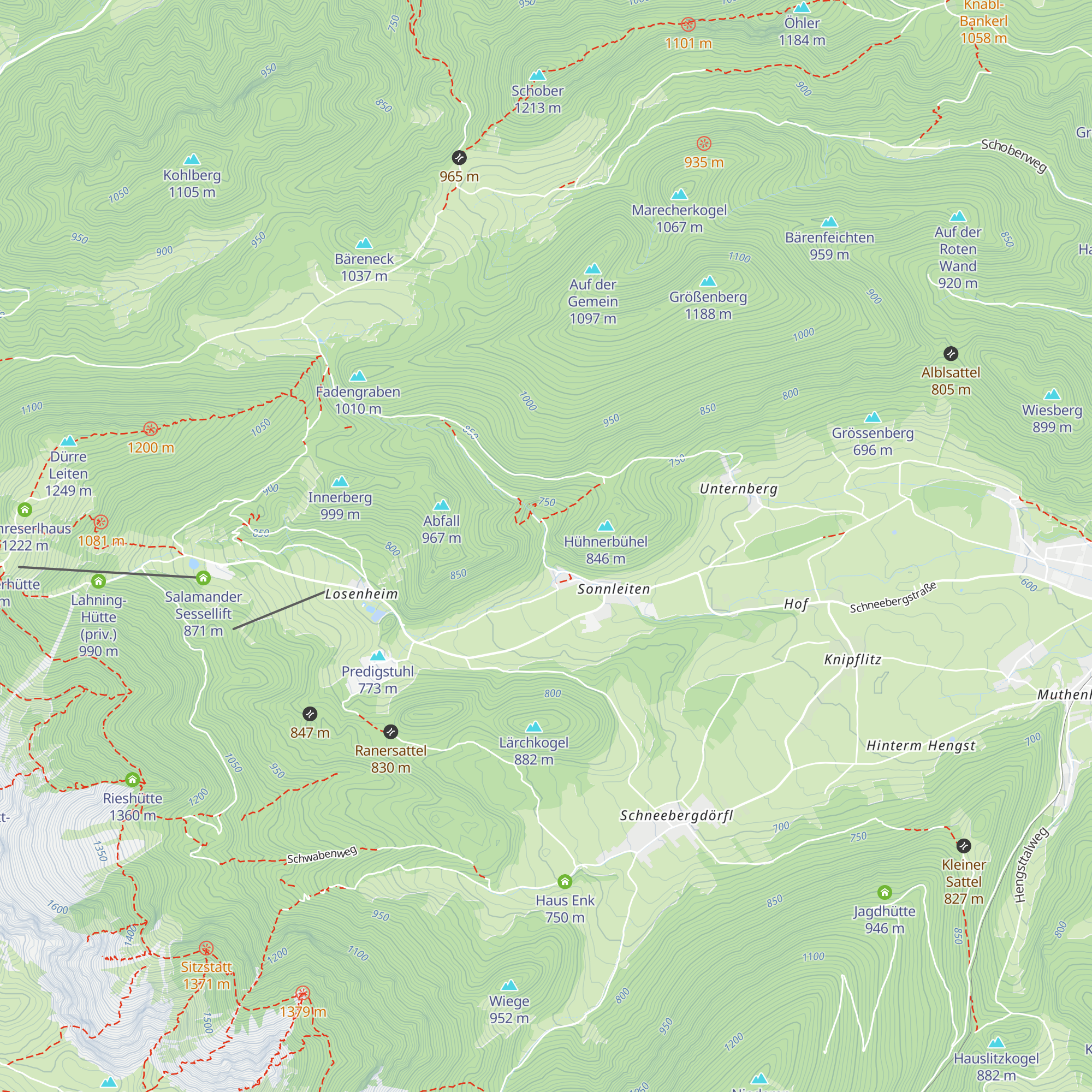Sebastianhütte map
