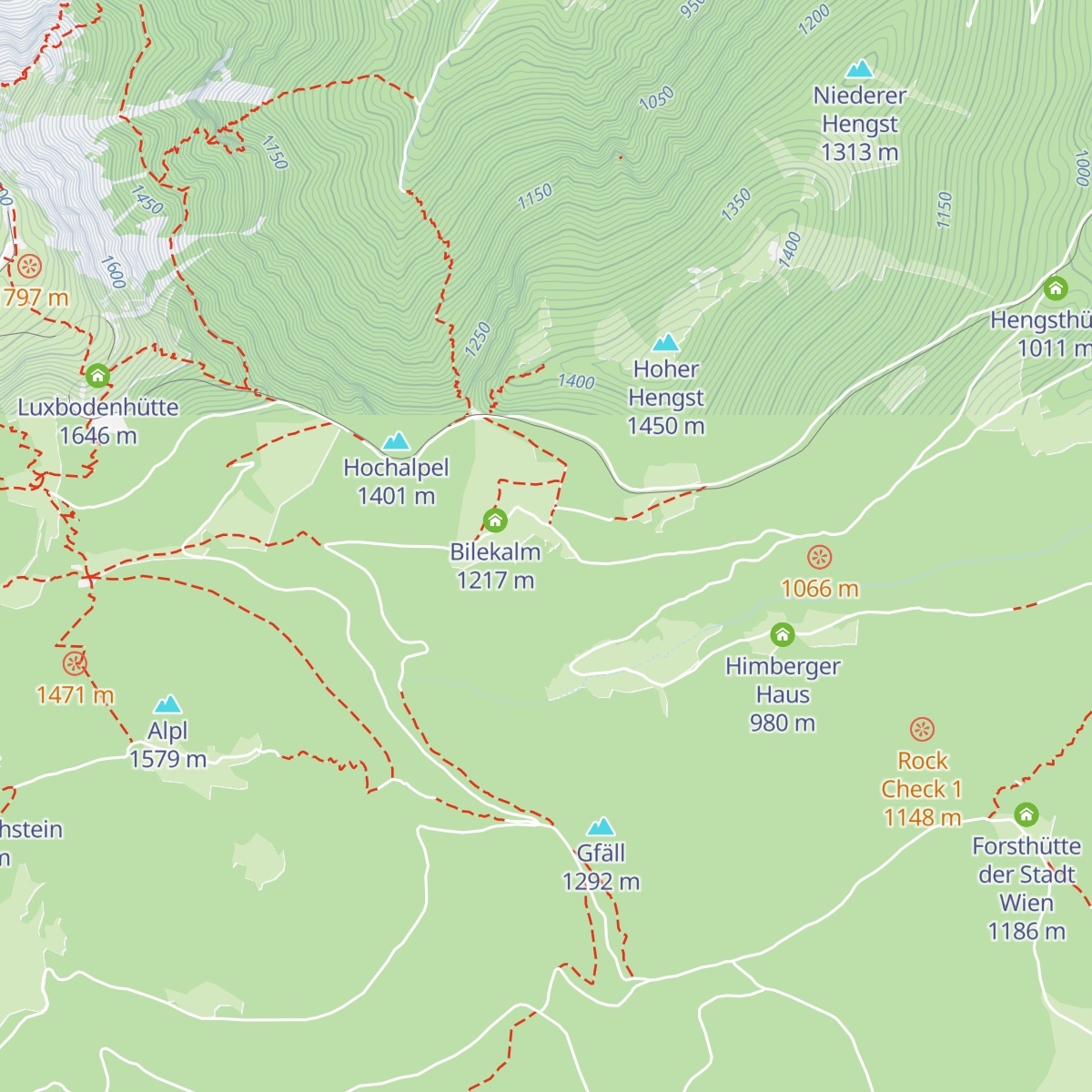 Ternitzer Hütte map