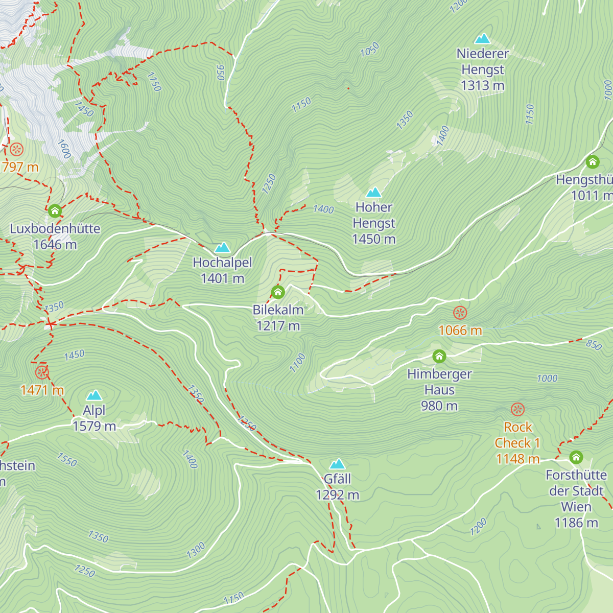 Ternitzer Hütte map