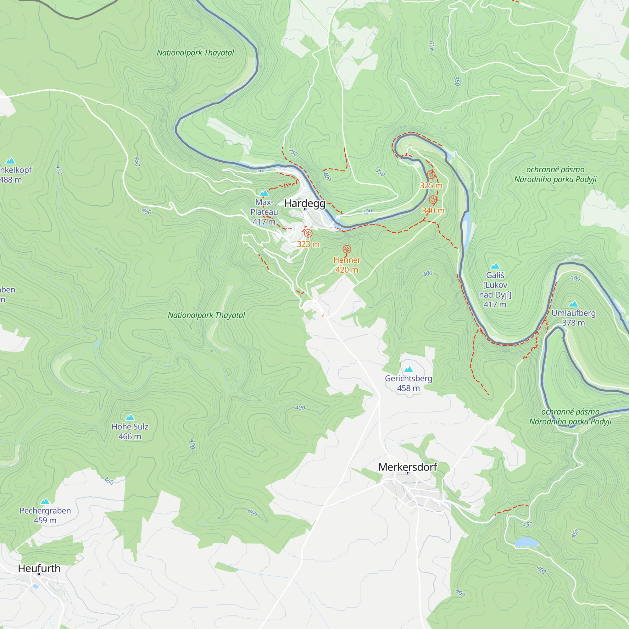Nationalparkhaus Thayatal map
