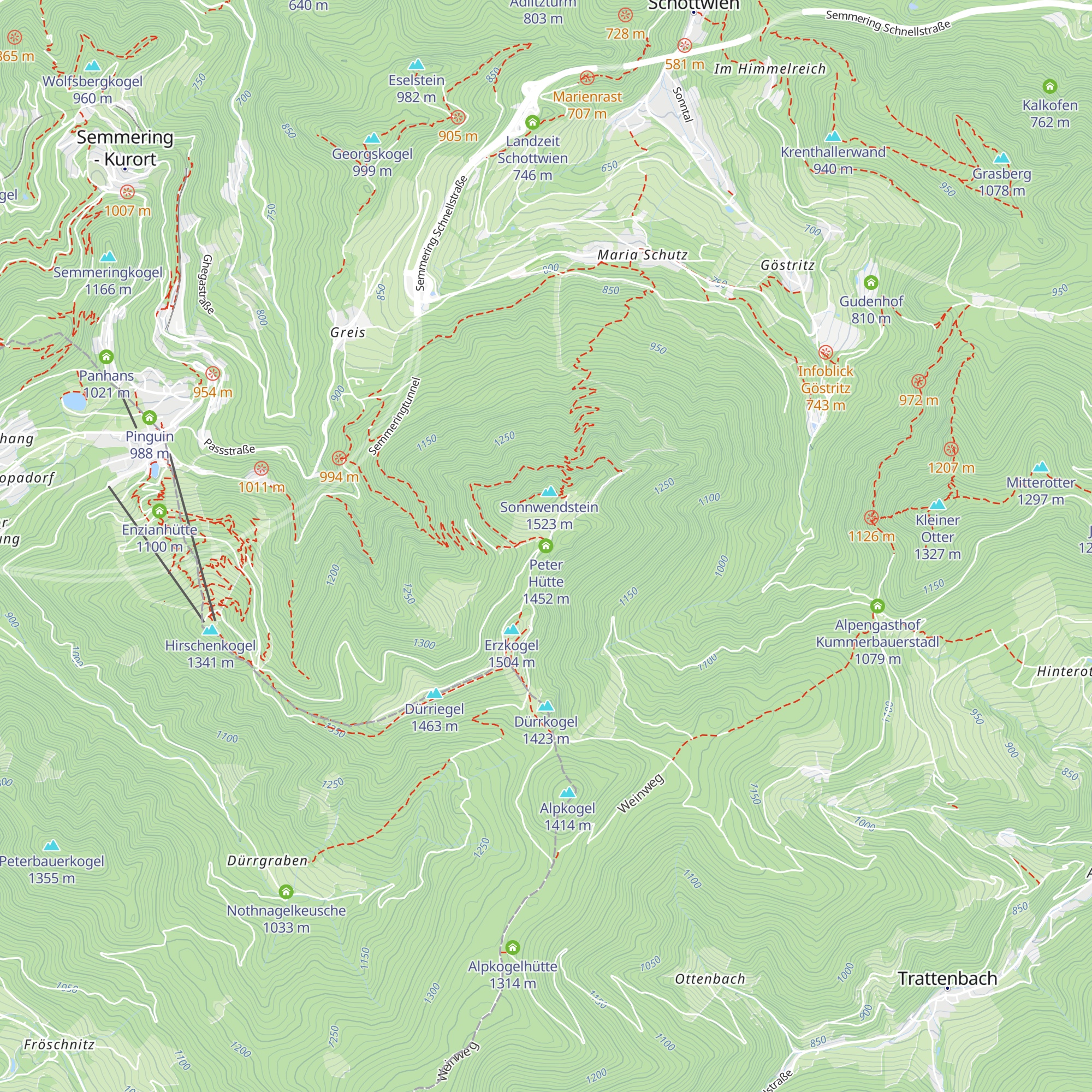 Peter Hütte map