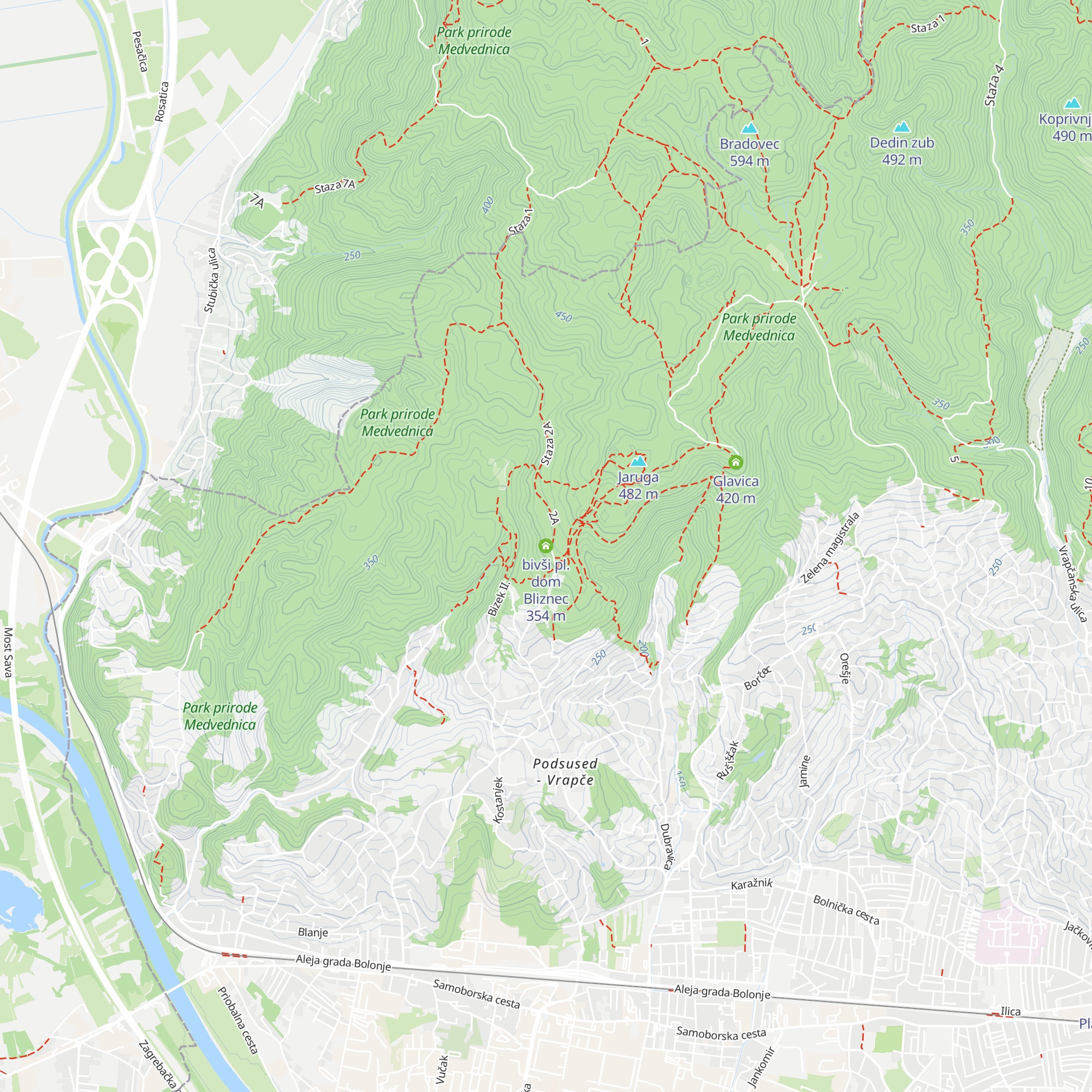 bivši pl. dom Bliznec map