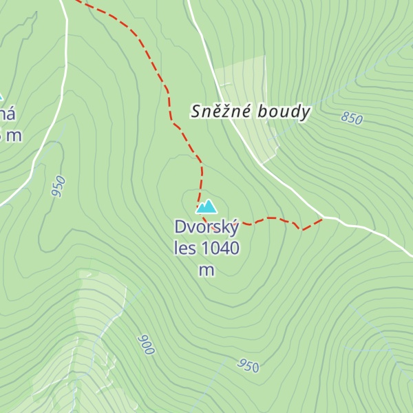 Map of Dvorský les