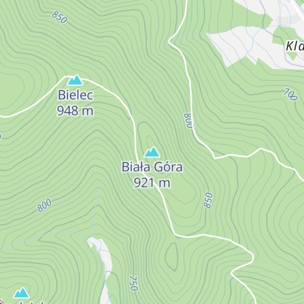 Map of Biała Góra
