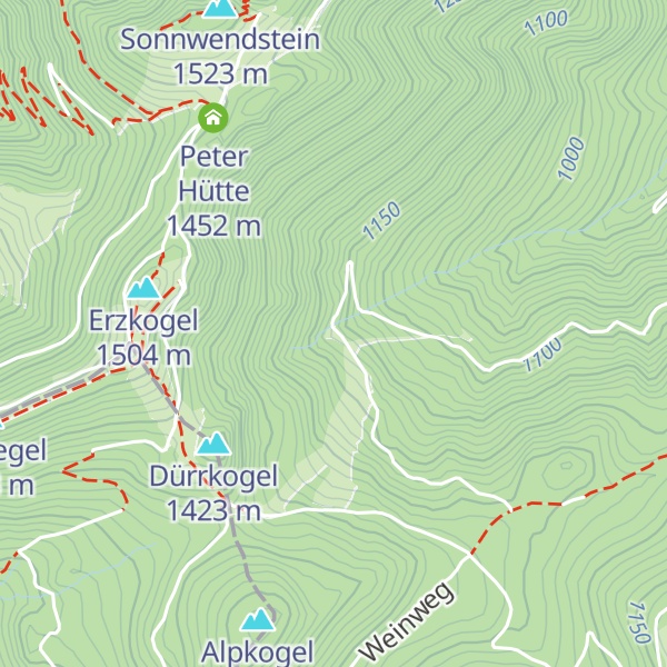 Map of Schwarzenberg Hütte