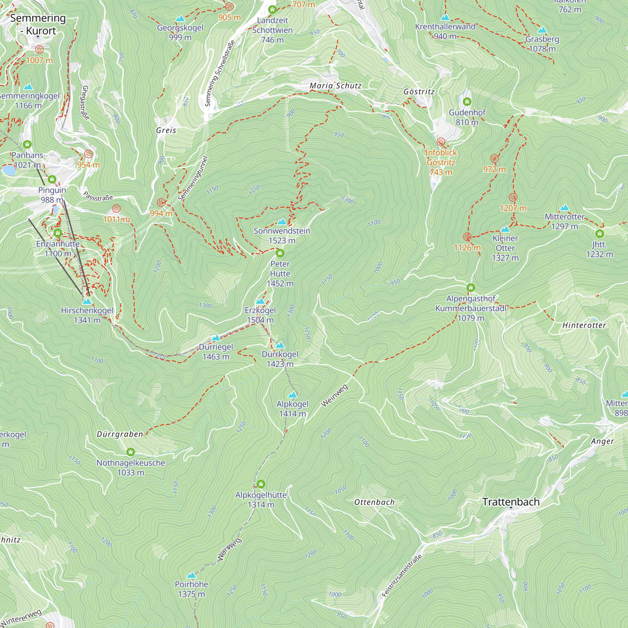 Schwarzenberg Hütte map