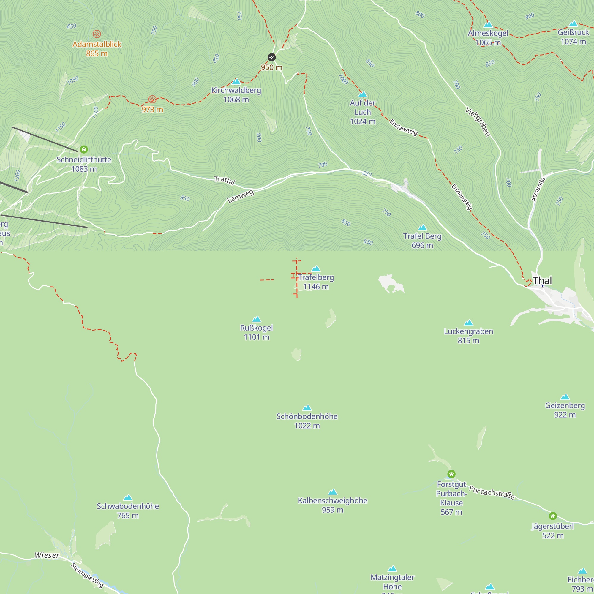 Conrad Observatorium map