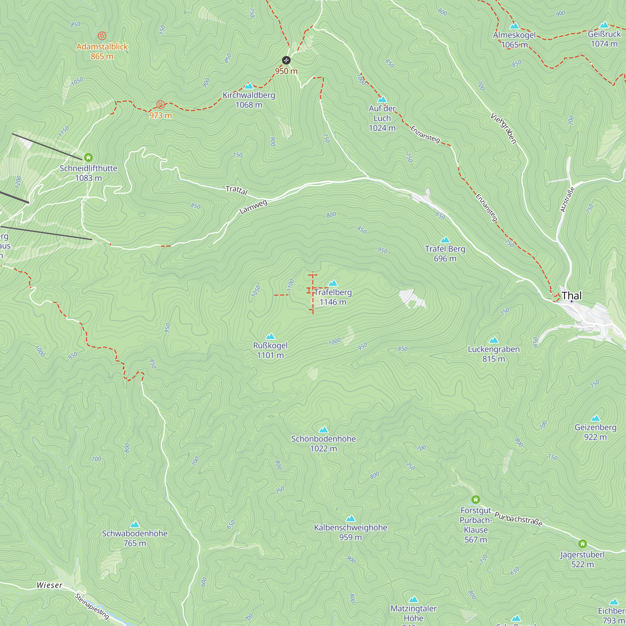 Conrad Observatorium map