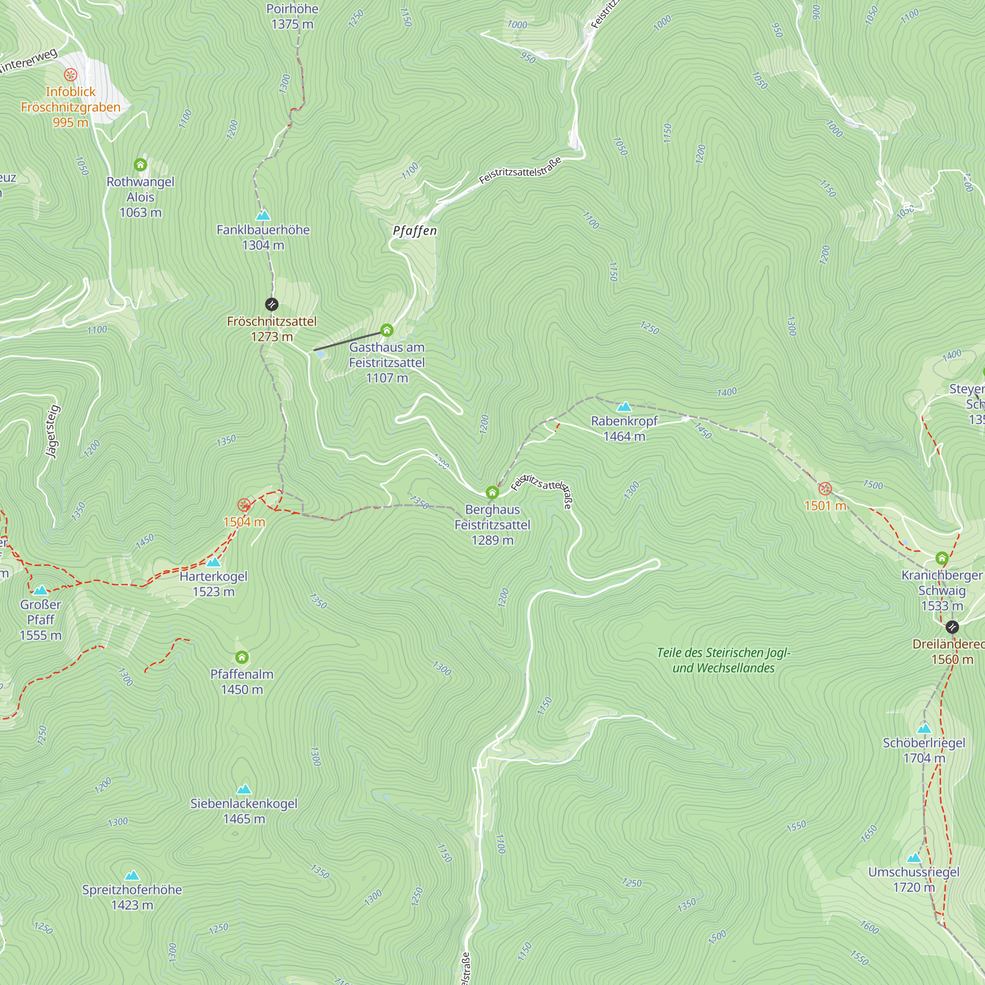 Berghaus Feistritzsattel map