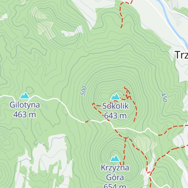 Map of Krzywa Turnia
