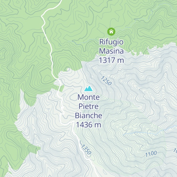 Map of Monte Pietre Bianche