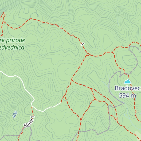 Map of Zlatnica brijeg