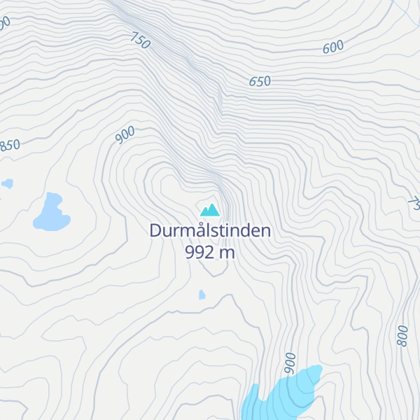 Map of Durmålstinden