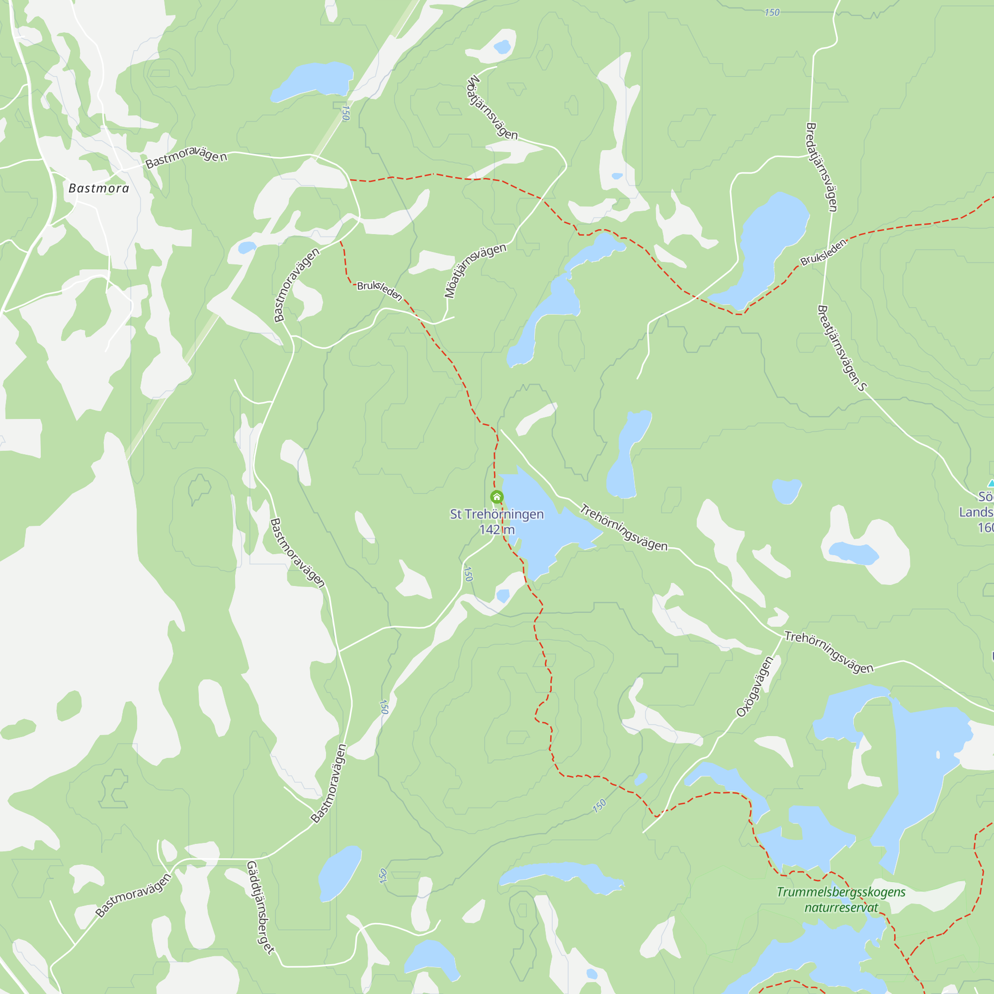 St Trehörningen map