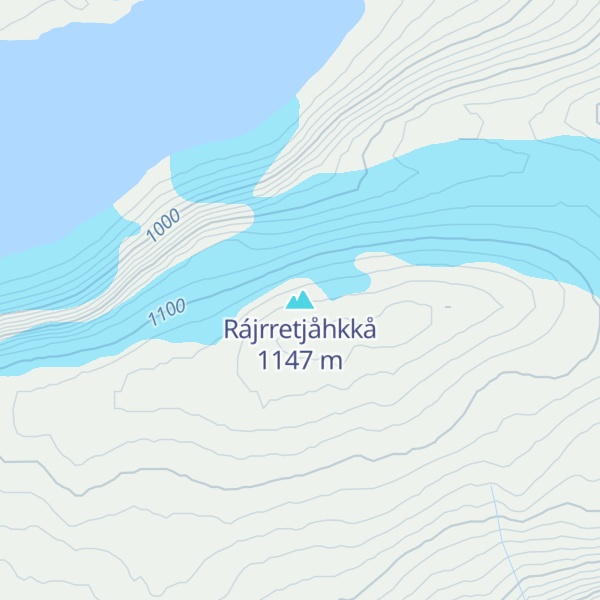 Map of Rájrretjåhkkå