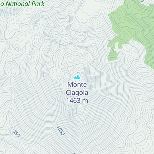 Map of Monte Ciagola