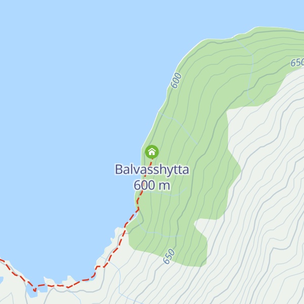 Map of Balvasshytta