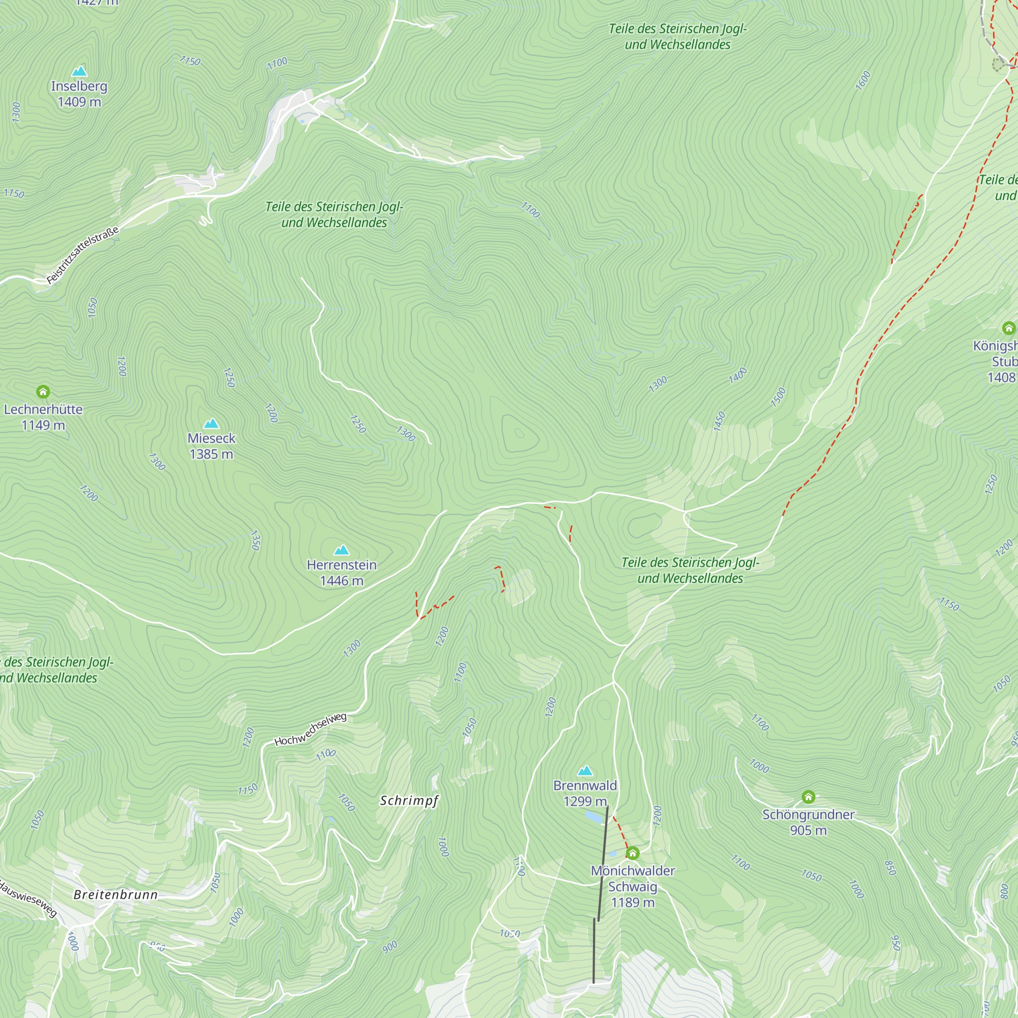 Rabl-Kreuz-Hütte map
