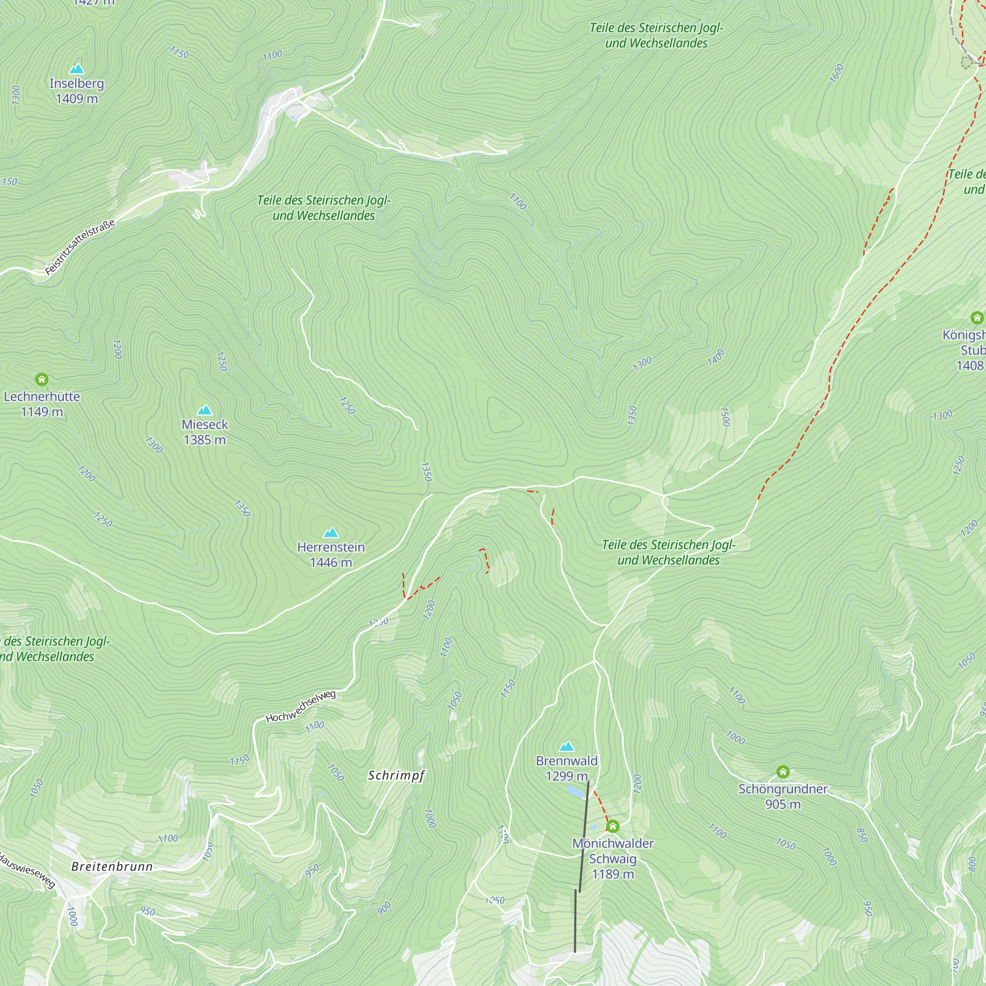 Rabl-Kreuz-Hütte map