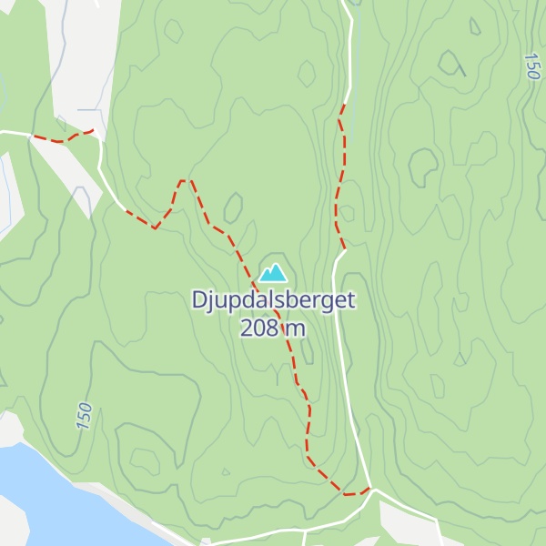 Map of Djupdalsberget