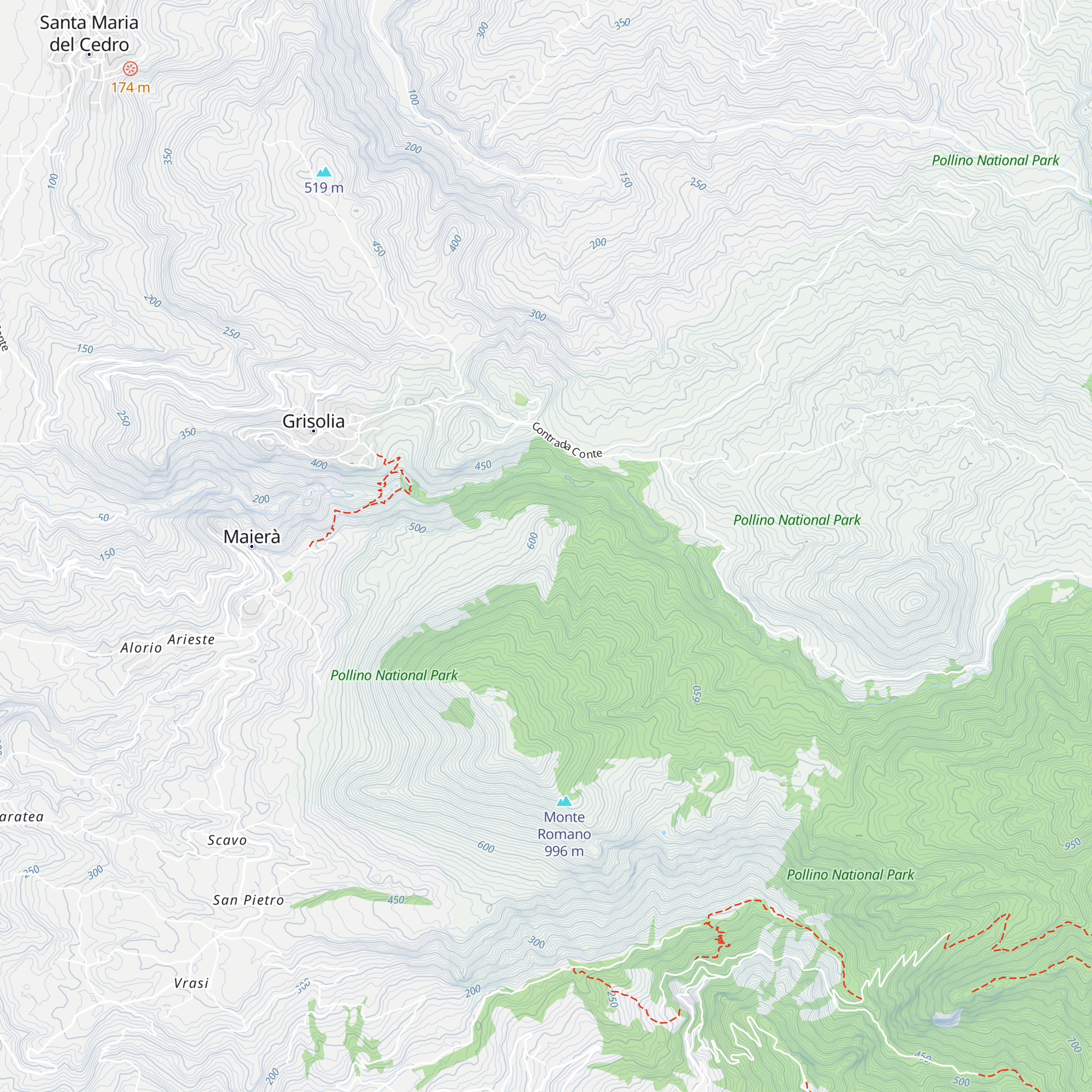 Rifugio del Monte Carpinoso map