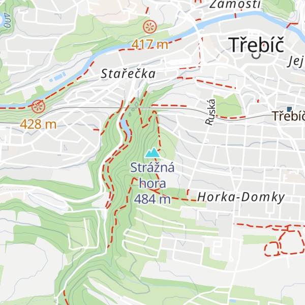 Map of Strážná hora