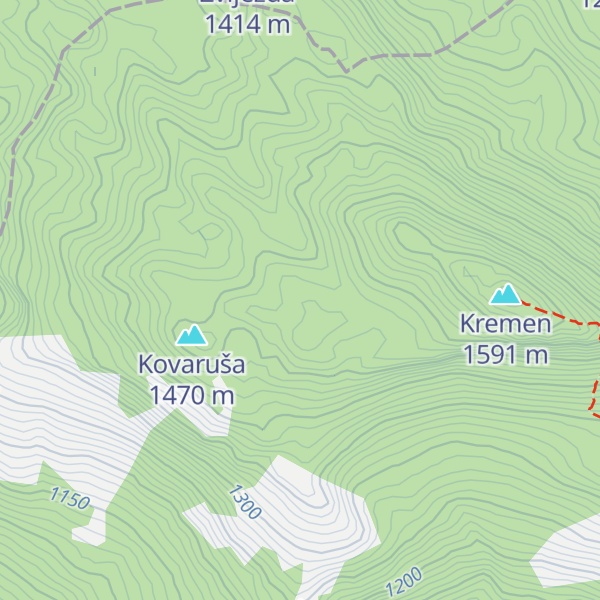 Map of Zeljin Ogradak