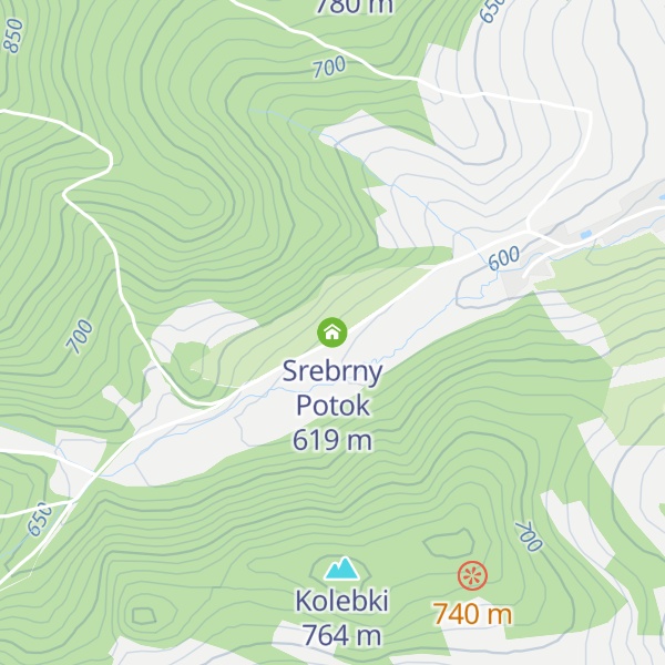 Map of Srebrny Potok