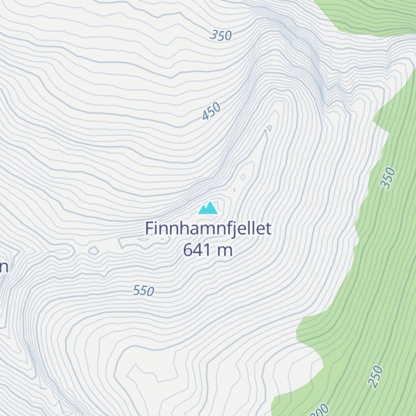 Map of Finnhamnfjellet