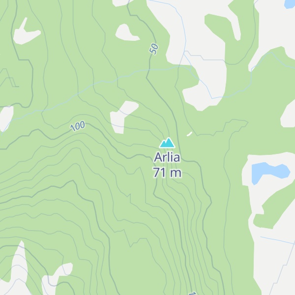 Map of Arlistua dagsturhytte
