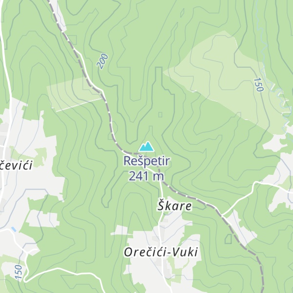 Map of Rešpetir