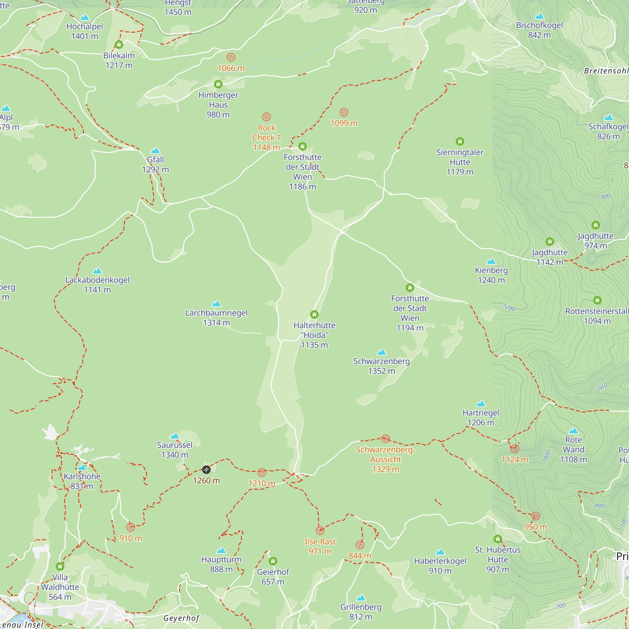 Halterhütte "Hoida" map