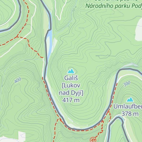 Map of Gališ [Lukov nad Dyjí]