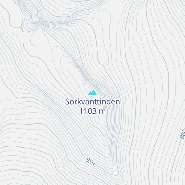Map of Sorkvanttinden